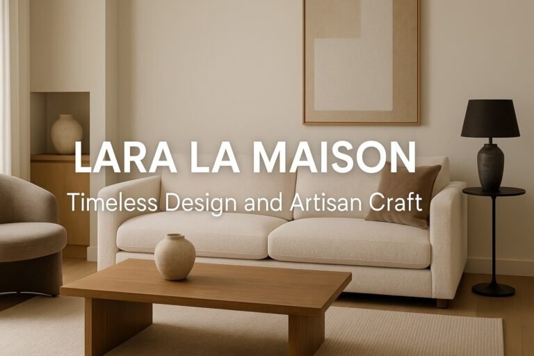 Lara La Maison: Timeless Design, Artisan Craft, and the Architecture of Everyday Living Lara La Maison