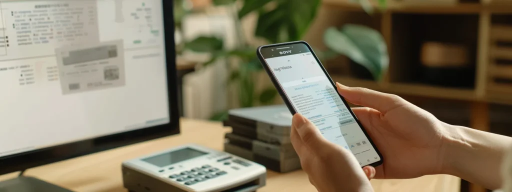 Person using a smartphone to send and receive digital documents with the top online fax software.