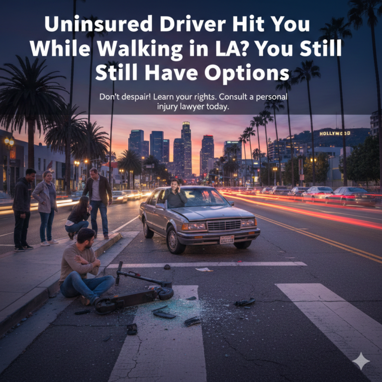 Uninsured Driver Hit You While Walking in LA? You Still Have Options